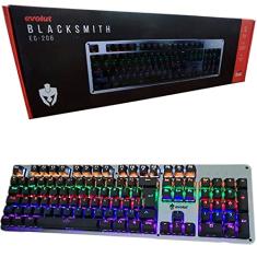 Teclado Mecânico Gamer EG208 Blacksmith Led RGB Evolut Blue ABNT2