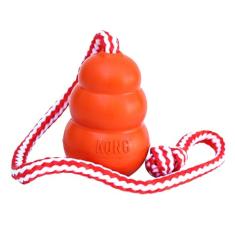 KONG Brinquedo flutuante aqua – Brinquedo flutuante para cães para recuperação de água, jogos, exercícios e muito mais – Brinquedo de borracha natural para cães com interior de espuma e corda para