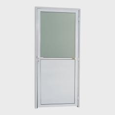 Porta de Alumínio Lambri e Vidro 210x90cm com Vidro Boreal Super Brimak