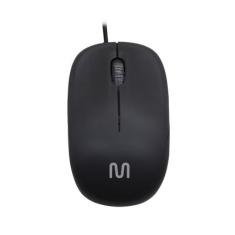 Mouse Com Fio Mid 1200dpi Conexão Usb 3 Botões Textura Fosca Preto Multi (Multilaser) - MO255 MO255