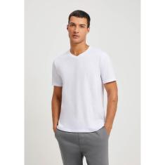 Camiseta Básica Hering Slim Em Flamê Masculina-Masculino