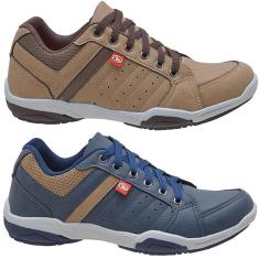 Kit 2 Pares Sapatênis Masculino Casual FXB Macio Conforto-Masculino