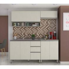 Cozinha Compacta Modulada 4 Peças, Armários Com Portas Basculantes E B