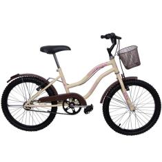 Bicicleta para menina Aro 20 Beach cor Bege