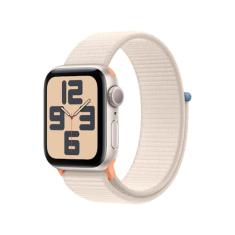Apple Watch SE GPS • Caixa estelar de alumínio – 40 mm • Pulseira loop esportiva estelar