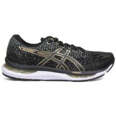 ASICS Tênis Gel-Hypersonic 4 Preto e Dourado, Masculino, 40, Cadarço, Corrida, Sapato Desportivo