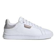 Tênis Casual Feminino Court Silk Branco Taupe Adidas IG3994-Feminino