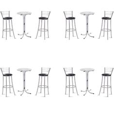 Kit 4 Bistros Com 4 Banquetas Cromadas-gatmagazine