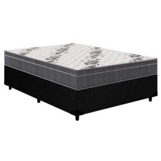 Cama Box Casal: Colchão Anatômico Ortobom D33/EP Airtech 100 + Base CR