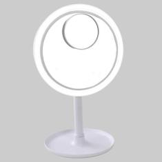 Espelho Maquiagem Led Ventilador Iluminador Touch Usb Beleza - Bc Bora