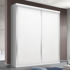 Guarda Roupa Solteiro Salvador Branco 2 Portas de Correr 2 Gavetas Min