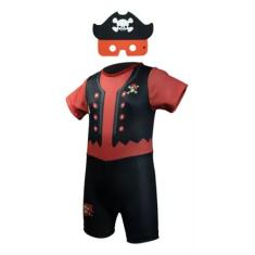 Fantasia Roupa Infantil Pirata Com Máscara ( dos 12 meses aos 7 anos )