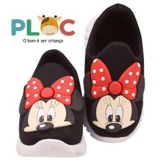 Tênis infantil calce fácil meia anatômico leve e flexível ploc - p17 p