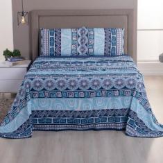Jogo de Cama Casal King 04 Pçs Malha 100% Algodão Fio Penteado 30/1 - 
