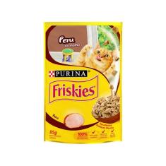 Ração Úmida para Gato Adulto Sachê Friskies - Peru ao Molho 85g, Peru 