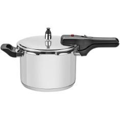 Panela De Pressão Brava 4,5 Indução Aço Inox Tramontina, 4,5L, Prata