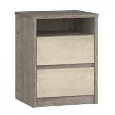 Mesa de cabeceira 2 Gavetas 1 Nicho Foscarini Demolição/Marfim Areia