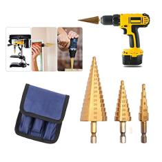 Jogo Broca Cônica Escalonada 29 Medidas 4 à 32mm Hss Titânio Profissional