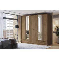 Guarda-roupa Democrata 06 Pts com Espelho Jatoba