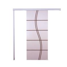 Porta De Correr Branco Prime Frisada Fs Duplo 210x110