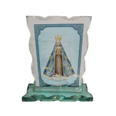Quadros Decorativo De Vidro 14,5X12Cm Nossa Senhora - Zp7