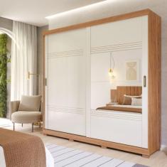 Guarda Roupa Solteiro Espelho 2 Portas Blumenau Panan - Panan Móveis, 