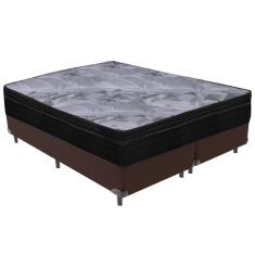 Cama Box e Colchão Airtech Pampa Molas ensacadas Queen Ortobom