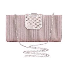 Adoptfade Bolsas femininas para noite com strass, Vermelho