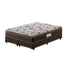Cama Box Queen Marrom + Colchão de Espuma D45 - Probel - Guarda-Costas
