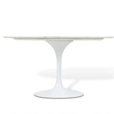 Mesa De Jantar Tulipa Oval 244X137cm Laqueada Branco