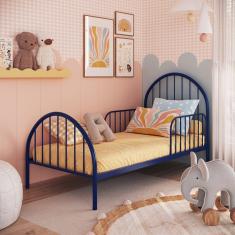 Cama Infantil Em Ferro 199x110x95 Cm Hope Azul
