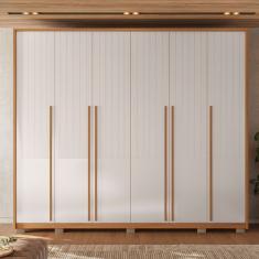 Guarda Roupa Casal Com Frisado 6 Portas 6 Gavetas Suburban Gold Res_atr_freijo_offwhite