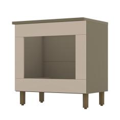 Balcão Forno Embutir Connect Duna-cristal Com Tampo Cooktop - Móveis Henn Duna-cristal