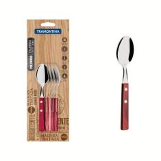 Conjunto de Colheres para Chá Tramontina com Lâminas em Aço Inox e Cab
