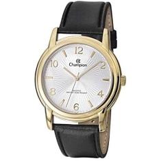 Relógio Feminino Champion Analógico Couro + Kit Colar e Brincos CH22840W