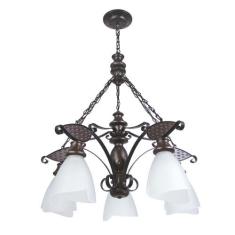 Lustre Muller Rústico 5 Lâmpadas Envelhecido 505E - Luminárias Muller