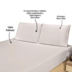 Jogo de Cama Queen Bianca 3 pçs - MR, Branco
