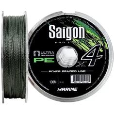 Linha Multifilamento Saigon X4 Verde 45Lbs 0,33mm 100m Marine Sports