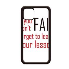 Capa com citação If You Fail Don't Forget to Learn Your Lesson para iPhone 12 Pro Max para Apple Mini Mobile Case Shell