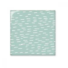 Adesivo brilhante de azulejo de cerâmica com manchas brancas de plantas abstratas