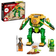 Conjunto para iniciantes LEGO NINJAGO Lloyd`s Ninja Mech 71757 com um brinquedo de batalha Ninja, NINJAGO Lloyd e uma figura de cobra; kit de construç