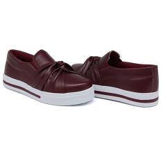 Tenis Slip On Four Season Detalhe Tiras com Nó e Elasticos Sola Alta Reta