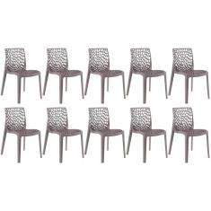 Kit 10 Cadeiras Gruvyer Fendi
