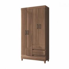 Guarda Roupa Solteiro com Pés 4 Portas 2 Gavetas Jequitiba New Opção -