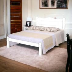 Cama Casal Munique Branca Gabrielli - Gabrielli Móveis