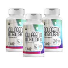 COLÁGENO HIDROLISADO COM VITAMINA C - 500mg (60 Cápsulas) +CAPS, 3