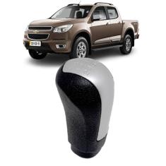 Bola Câmbio Manopla Preta S-10 12-18 6 Marchas Tampa Prata