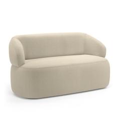 Sofá Orgânico 03 Lugares Living Glee 170cm Bouclê Bege - Abmaza