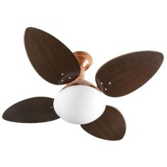 Ventilador De Teto Venti-Delta Jet Cobre Com 4 Pás Marrom Linha Decoratica 220V