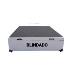 Cama Box Baú Casal Blindado Sintético Branco